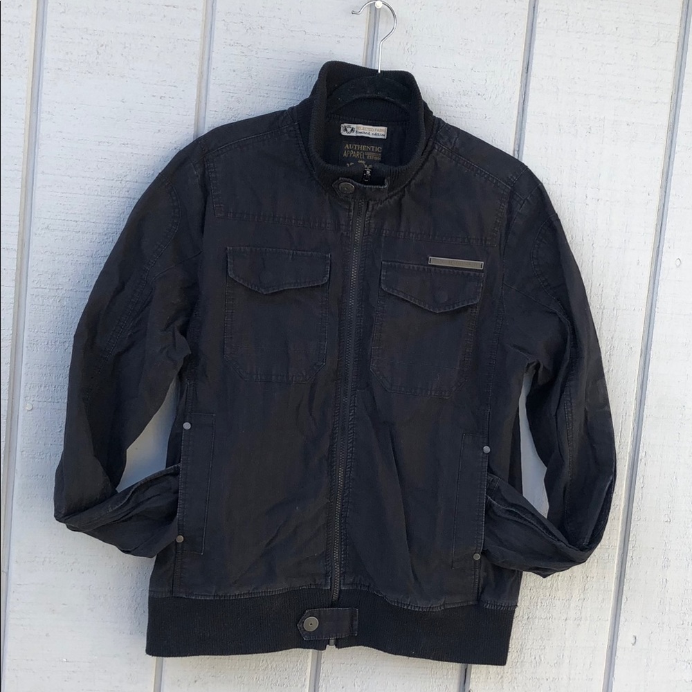 Authentic Apparel Men Black jacket outerwear